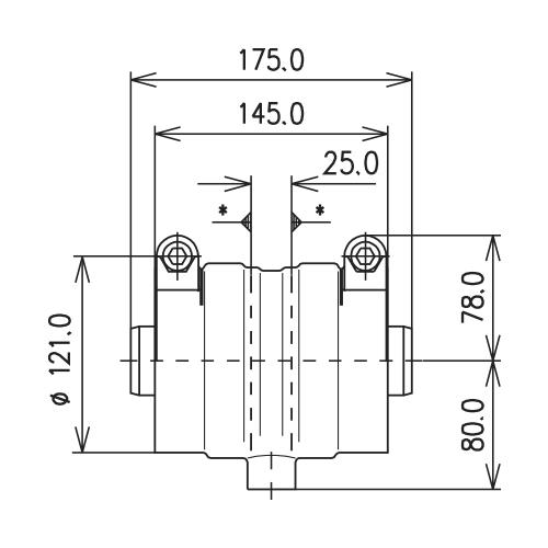 Koaxialer Rohrleitungsverbinder4 1/2" SMS Produktbild Side View L