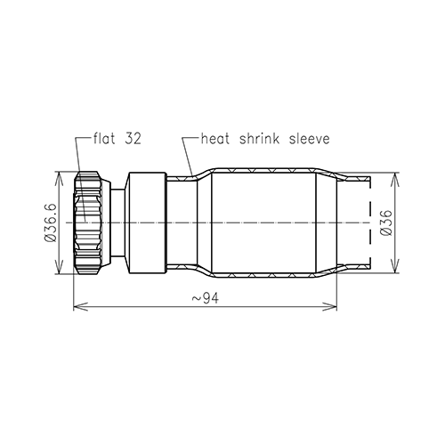 7-16 Stecker Steckverbinder RA78-50 Schlitzkabel 7/8"-50 Produktbild Side View L