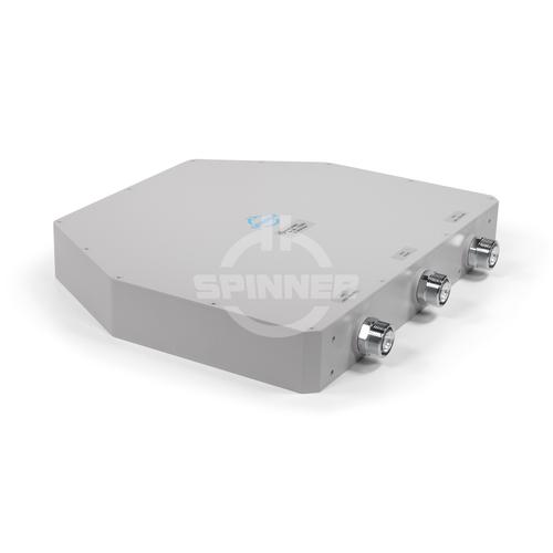 Sameband-Multiplexer 800 MHz 7-16 Buchse DC Port 1 auf 3, 2 auf 3 Produktbild Front View L
