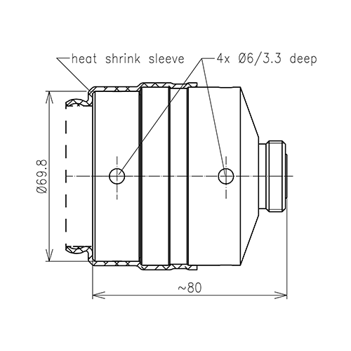 7-16 Buchse Steckverbinder LF 2 1/4"-50 CAF® O-Ring Produktbild Side View L