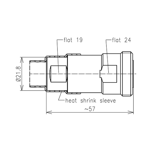 7-16 Buchse Steckverbinder LF 1/2"-50 CAF® O-Ring Produktbild Side View L
