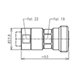 7-16 Buchse Steckverbinder LF 1/2"-50 Spinner MultiFit® Produktbild Side View S