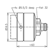 N Buchse Steckverbinder LF 1 5/8"-50 Spinner MultiFit® Produktbild Side View S