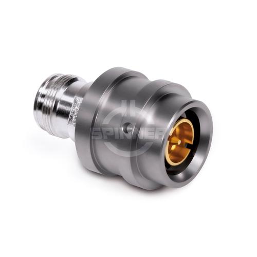 4.3-10 male push-pull to 4.3-10 female DC-2.7 GHz precision adapter EasyDock product photo Front View L