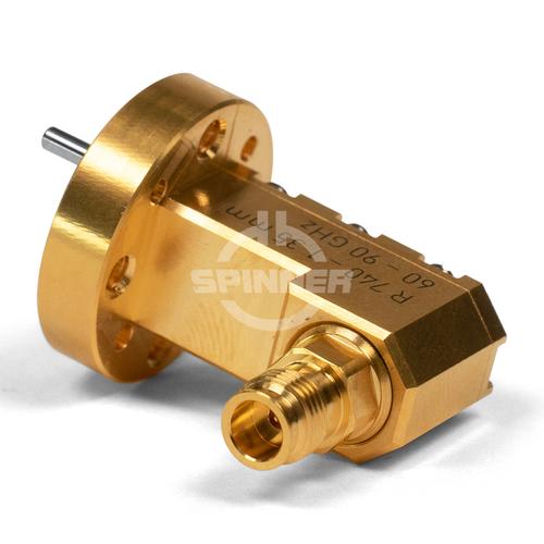 R 740 to 1.35 mm female 60-90 GHz precision adapter product photo Front View L