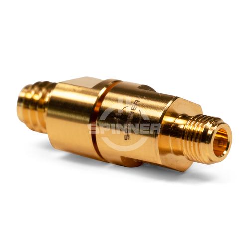 1.0 mm female to 0.8 mm female DC-120 GHz precision adapter product photo Front View L