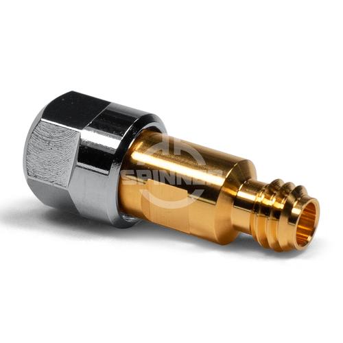 1.0 mm female connector UT-047 soldered DC-110 GHz product photo Front View L