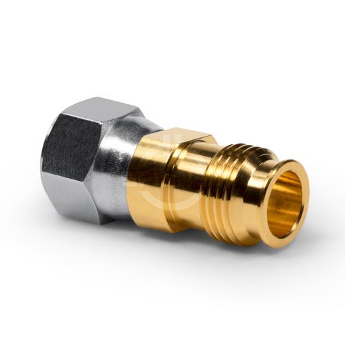1.35 mm female to 1.0 mm male DC-90 GHz precision adapter product photo Front View L