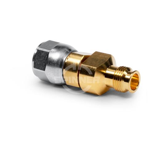 1.85 mm male to 1.35 mm female DC-70 GHz precision adapter product photo Front View L