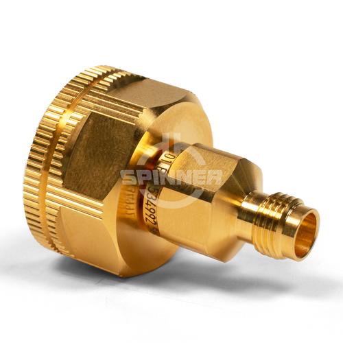 RUG-1.85 mm female to 1.85 mm female DC-70 GHz precision adaptor product photo Front View L