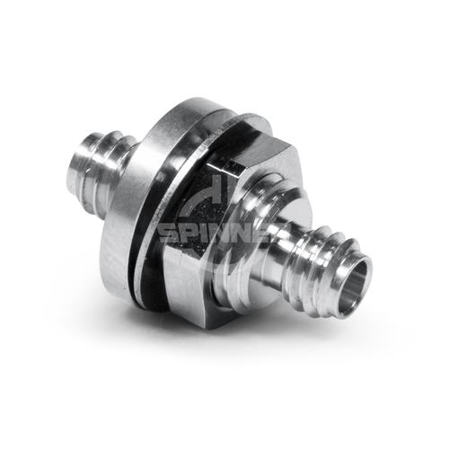 1.0 mm female to 1.0 mm female bulkhead mounting DC-120 GHz precision adapter product photo Front View L