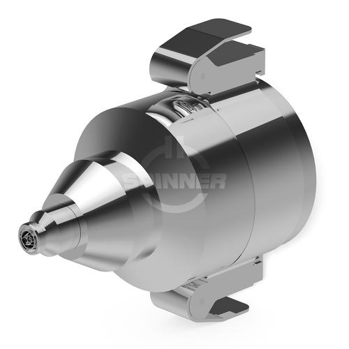 6 1/8" USL to 7-16 female precision adapter product photo Front View L