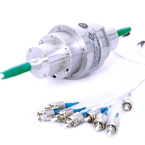 12 channel fiber optic rotary joint multimode x.60 SC-PC/no connector IP 50 product photo Front View L