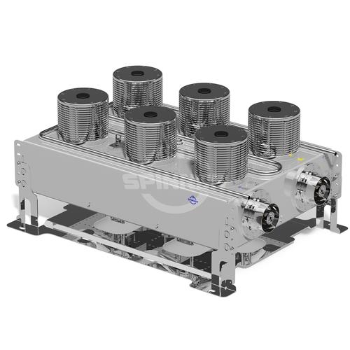Band-pass filter band 4/5 DTV/ATV 18 kW 3 1/8" SMS unflanged liquid cooled product photo Front View L