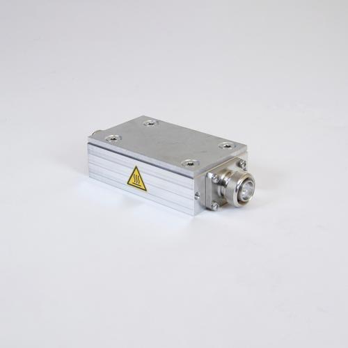 30 W 6 dB attenuator DC-4 GHz 4.3-10 male hand screw to 4.3-10 female product photo Front View L