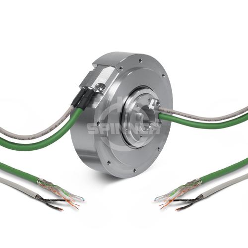 Contactless data rotary joint 1x 100BASE-TX real-time half-duplex product photo Front View L