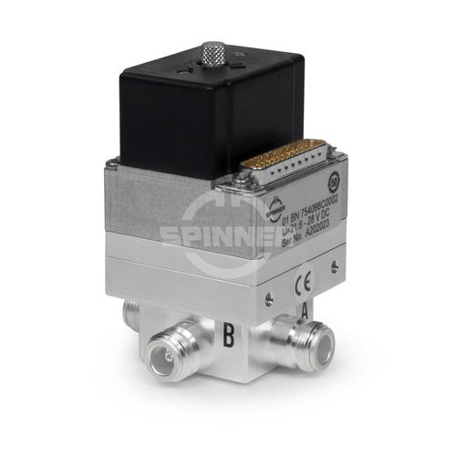 Coaxial 2-way switch (DPDT) 790 W DC-5 GHz 24 VDC N female product photo Front View L