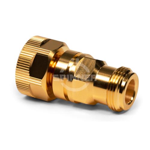 N female to RUG-3.5 mm female (50 Ω/75 Ω) DC-20 GHz precision adapter product photo Front View L