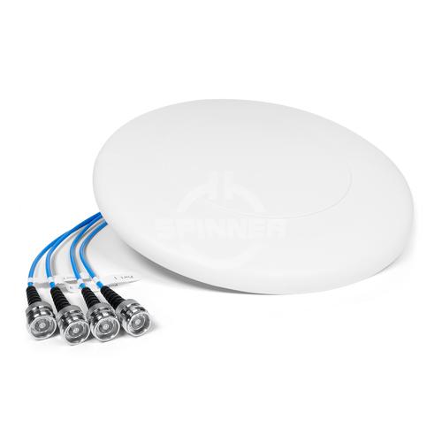 MIMO 4-port thin HHHH-Pol omni  in-building antenna 694-4300 MHz 4.5 dBi 360° 4.3-10 female product photo
