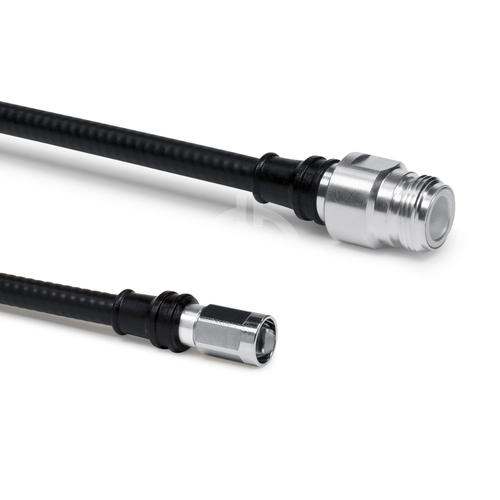 Coaxial jumper cable assembly SF 1/4"-50-FR N female NEX10® male screw 1.5 m product photo Front View L