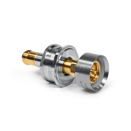 7-16 male push-pull to N female bulkhead mounting DC-6 GHz precision adapter EasyDock product photo