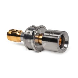 4.3-10 male push-pull bulkhead mounting to 4.3-10 female DC-6 GHz precision adapter EasyDock product photo