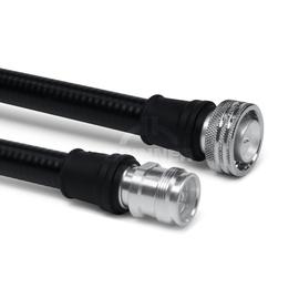 Coaxial jumper cable assembly SF 1/2"-50-PE 4.3-10 male push-pull 4.3-10 female 0.5 m product photo