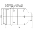 7-16 female connector LF 1 5/8"-50 TOPSPIN product photo Side View S