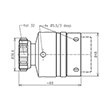 7-16 male connector LF 1 1/4"-50 CAF® Plast2000 product photo Side View S