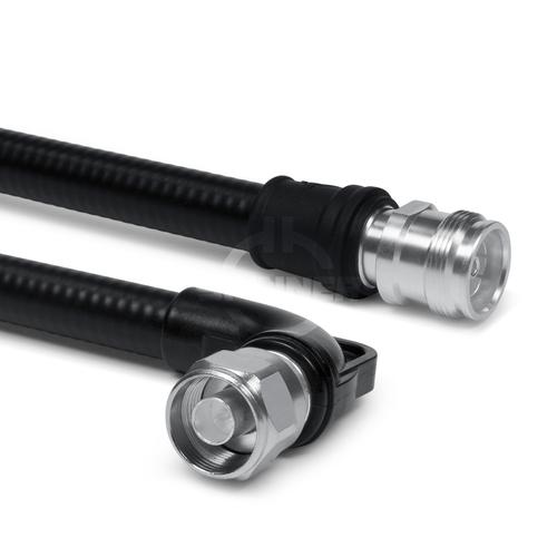 Cable coaxial confeccionado SF 1/2"-50-CPR 4.3-10 enchufo N clavija ángulo 1 m Imagen del producto Front View L