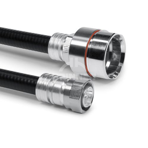 Cable coaxial confeccionado SF 1/2"-50-CPR-LF 7/8"-50-CPR cable clamp 4.3-10 clavija para atornillar LF 7/8" (50 Ω) 0.5 m Imagen del producto Front View L