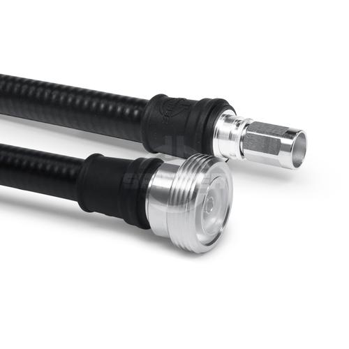 Cable coaxial confeccionado SF 1/2"-50-PE 7-16 enchufo NEX10® clavija para atornillar 1.5 m Imagen del producto Front View L