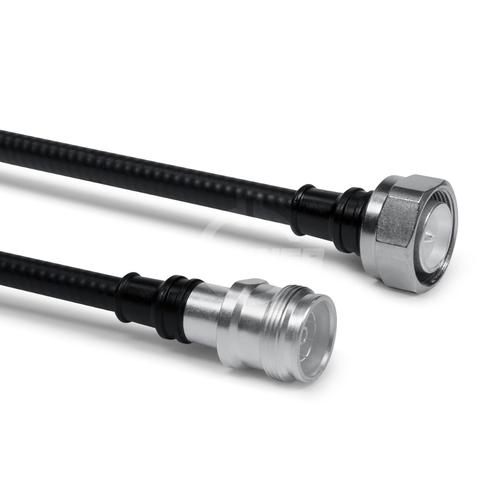 Cable coaxial confeccionado SF 1/4"-50-PE 4.3-10 clavija para atornillar 4.3-10 enchufo 0.5 m Imagen del producto Front View L