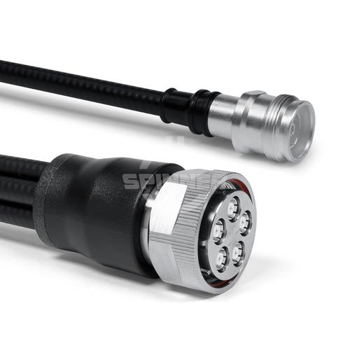 Cable coaxial confeccionado SF 1/4"-50-PE MQ5 clavija para atornillar 4.3-10 enchufo 0.5 m Imagen del producto Front View L