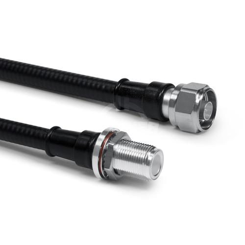 Cable coaxial confeccionado SF 3/8"-50-PE N clavija N enchufe para la carcasa 2 m Imagen del producto Front View L
