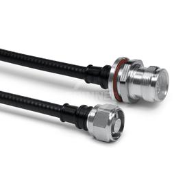 Cable coaxial confeccionado SF 1/4"-50-FR 4.3-10 enchufe para la carcasa N clavija 0.3 m Imagen del producto