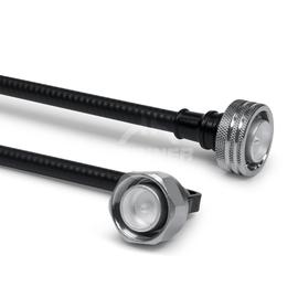 Cable coaxial confeccionado SF 1/4"-50-FR 4.3-10 clavija push-pull 4.3-10 clavija ángulo para atornillar 2.5 m Imagen del producto