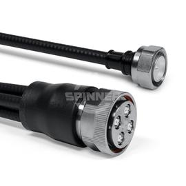 Cable coaxial confeccionado SF 1/4"-50-PE MQ4 enchufe 4.3-10 clavija para atornillar 1.5 m Imagen del producto