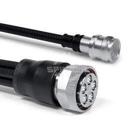 Cable coaxial confeccionado SF 1/4"-50-PE MQ5 clavija para atornillar 4.3-10 enchufo 0.5 m Imagen del producto