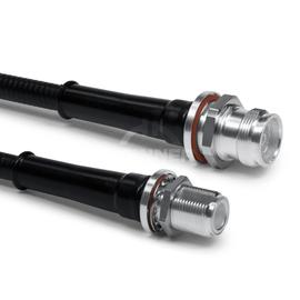 Cable coaxial confeccionado de medida SF 3/8"-50-PE 4.3-10 enchufe para la carcasa N enchufe para la carcasa 4.2 m módico IM (-165 dBc) Imagen del producto