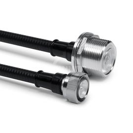 Cable coaxial confeccionado SF 3/8"-50-FR 7-16 enchufe para la carcasa 4.3-10 clavija para atornillar 0.4 m Imagen del producto