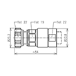 4.3-10 clavija para atornillar conector LF 1/2"-50 Spinner MultiFit® Imagen del producto Side View S