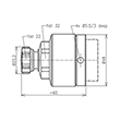 4.3-10 clavija para atornillar conector LF 1 1/4"-50 Spinner MultiFit® Imagen del producto Side View S