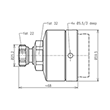 4.3-10 clavija para atornillar conector LF 1 5/8"-50 Spinner MultiFit® Imagen del producto Side View S