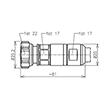 4.3-10 clavija para atornillar conector SF 1/2"-50 Spinner MultiFit® Imagen del producto Side View S