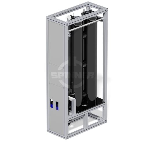 Unité de refroidissement avec réservoir (pompe double, séparateur d'eau, vannes) Image du produit   Front View L