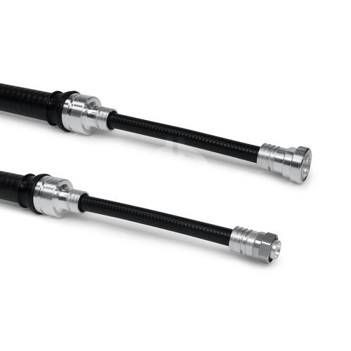 Câble coaxial préfabriqué hybride SF 1/2"-50-PE-LF 7/8"-50-PE 7-16 jack 4.3-10 fiche mâle à vis 6 m Image du produit   Front View L