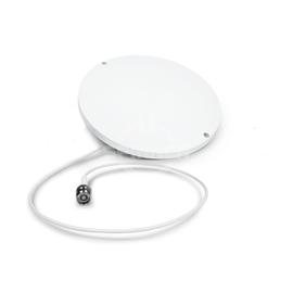 SISO 1-Port plat H-Pol puce omni antenne intérieure 694-4000 MHz 6.0 dBi 360° 4.3-10 jack, câble: blanc, 1 m Image du produit  