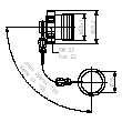 Capuchon protecteur 4.3-10 fiche mâle avec chaine Image du produit   Side View S