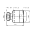 4.3-10 fiche mâle à vis connecteur LF 7/8"-50 Spinner MultiFit® Image du produit   Side View S